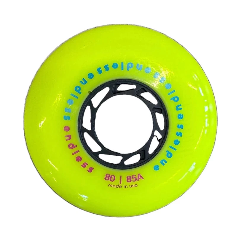 Endless Neon Yellow 80mm Wheels - Set Of 4