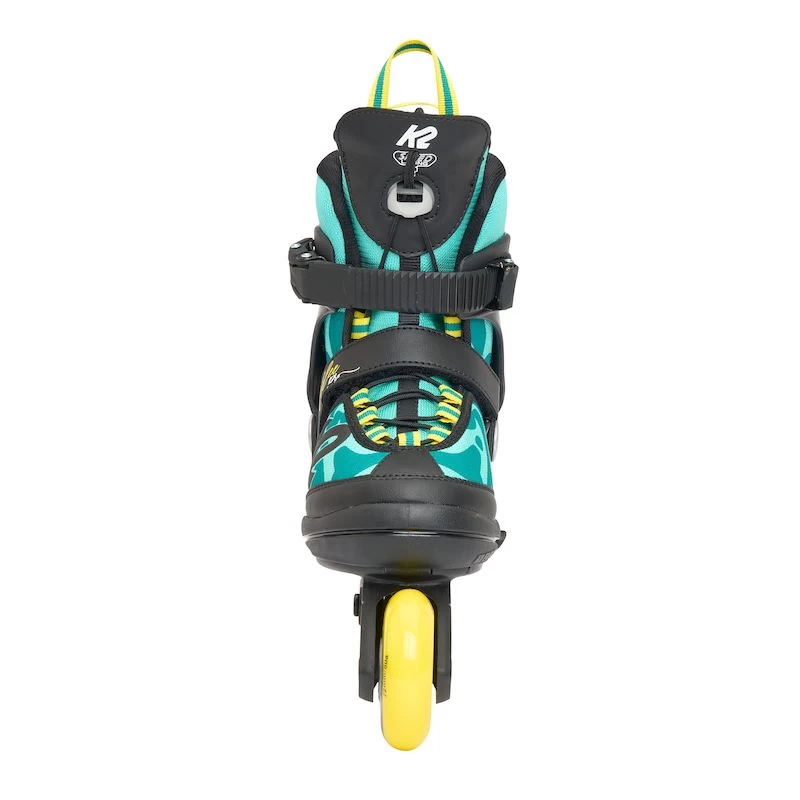 K2 Marlee Pro Adjustable Size Skates - Green/Yellow - Image 3