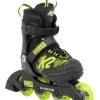 K2 Raider Boys Adjustable Size Skates - Black/Lime