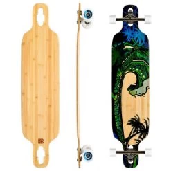 Bamboo Green Giant Twin Tip Drop Through 40" Longboard