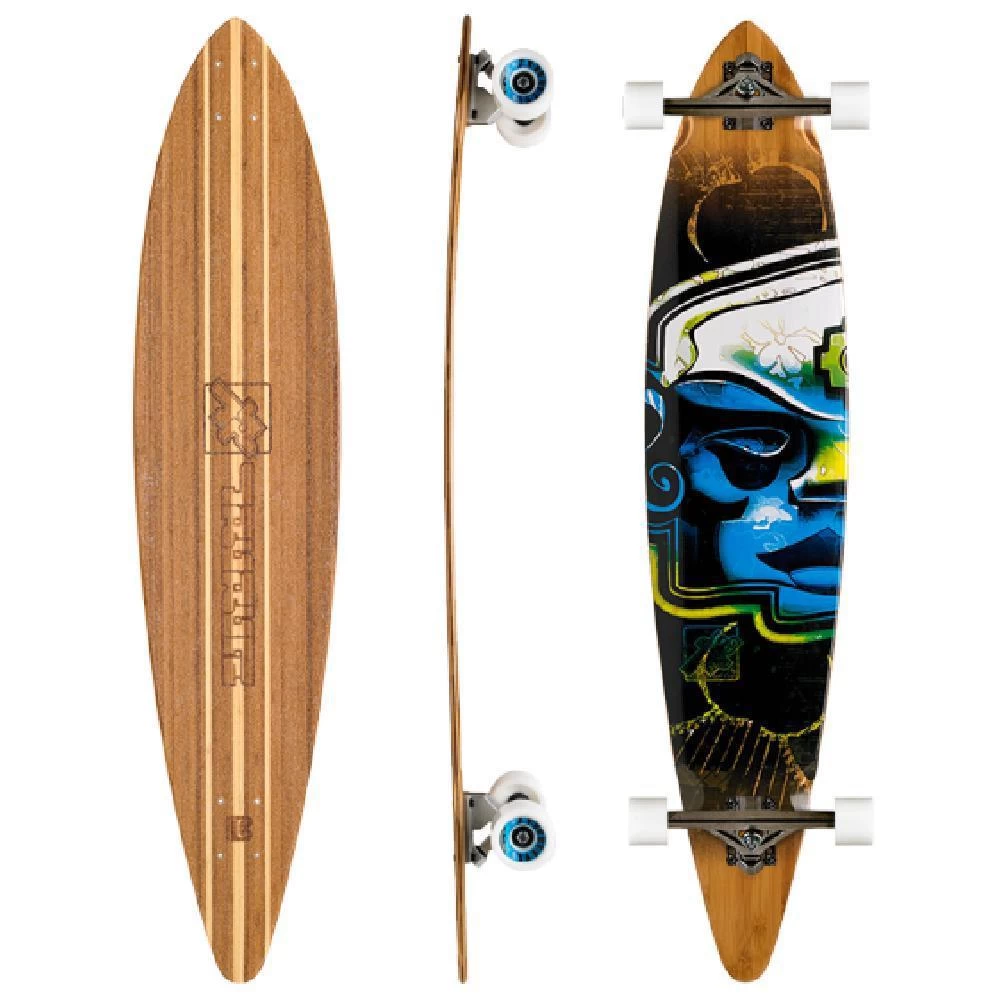 Bamboo Mayan Head Trurute 44" Pintail Longboard