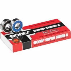 Bones Super Swiss 6 Ball Skateboard Longboard Bearings