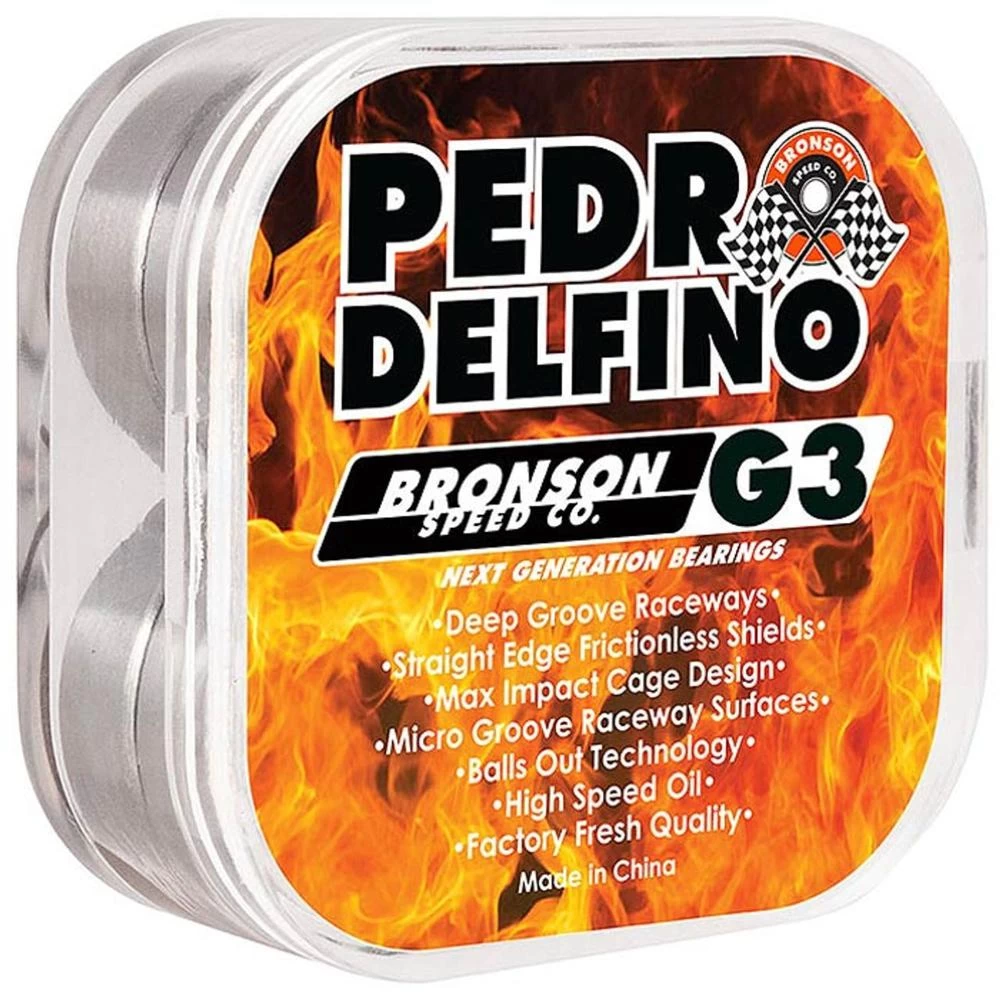 Bronson G3 Pedro Delfino Skateboard Longboard Bearings - Image 3