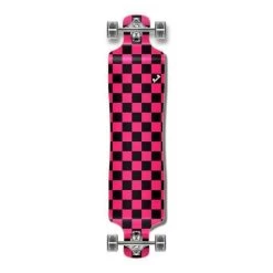 Checkered Pink Lowrider Double Drop Longboard From Punked