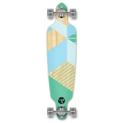 Drop Through Longboard Geometric Green 41" Graphic From Punked