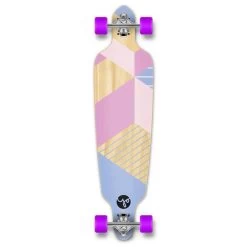 Drop Through Longboard Geometric Purple 41" Graphic From Punked