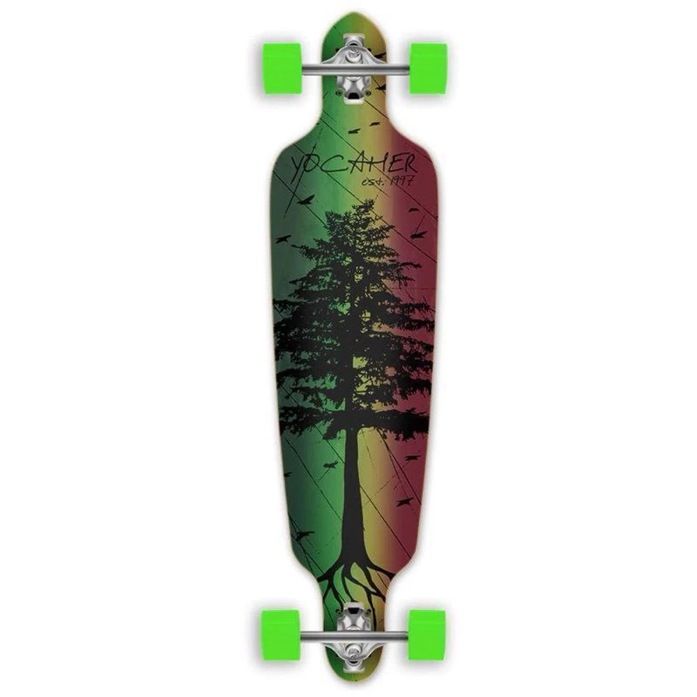 Drop Through Longboard Pines Rasta 41" Graphic From Punked