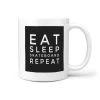 Eat Sleep Skateboard Repeat | Funny Skateboarding Coffee Mug Gift Idea