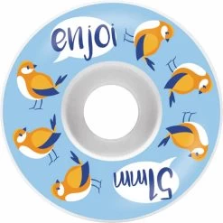 Enjoi Early Bird 51mm White/Blue Wheels
