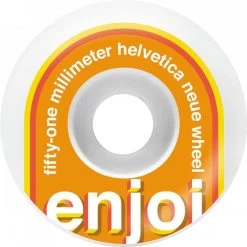 Enjoi Helvetica 51 Mm White/Orange Wheels