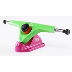 Free Soul Longboard Skateboard Trucks 180mm Neon Green/Pink - Set Of 2