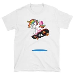 Funny Unicorn Skateboard T-Shirt