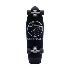 GoldCoast Classic Black 28" Cruiser Skateboard Longboard With Kicktail