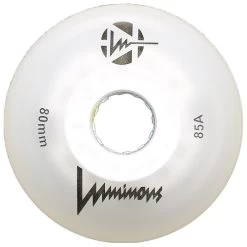 Luminous Light Up Inline Skate Wheels - White 4 Pack