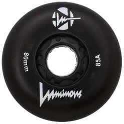 Luminous Light Up Inline Skate Wheels - Black 4 Pack