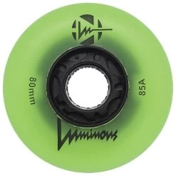 Luminous Light Up Inline Skate Wheels - Green Glow 4 Pack