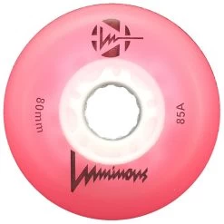 Luminous Light Up Inline Skate Wheels - Pink 4 Pack