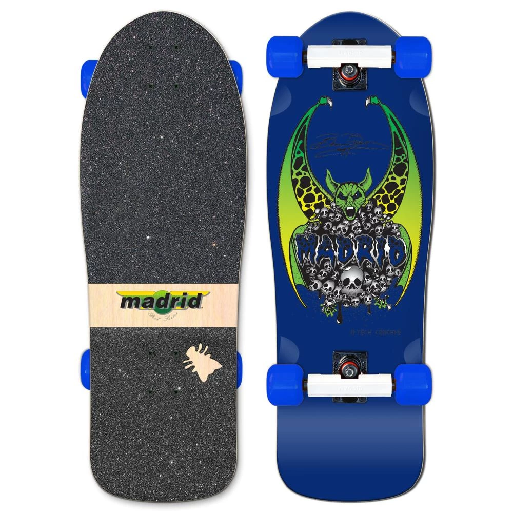 Madrid Retro Beau Brown In Blue 31" Old School Longboard