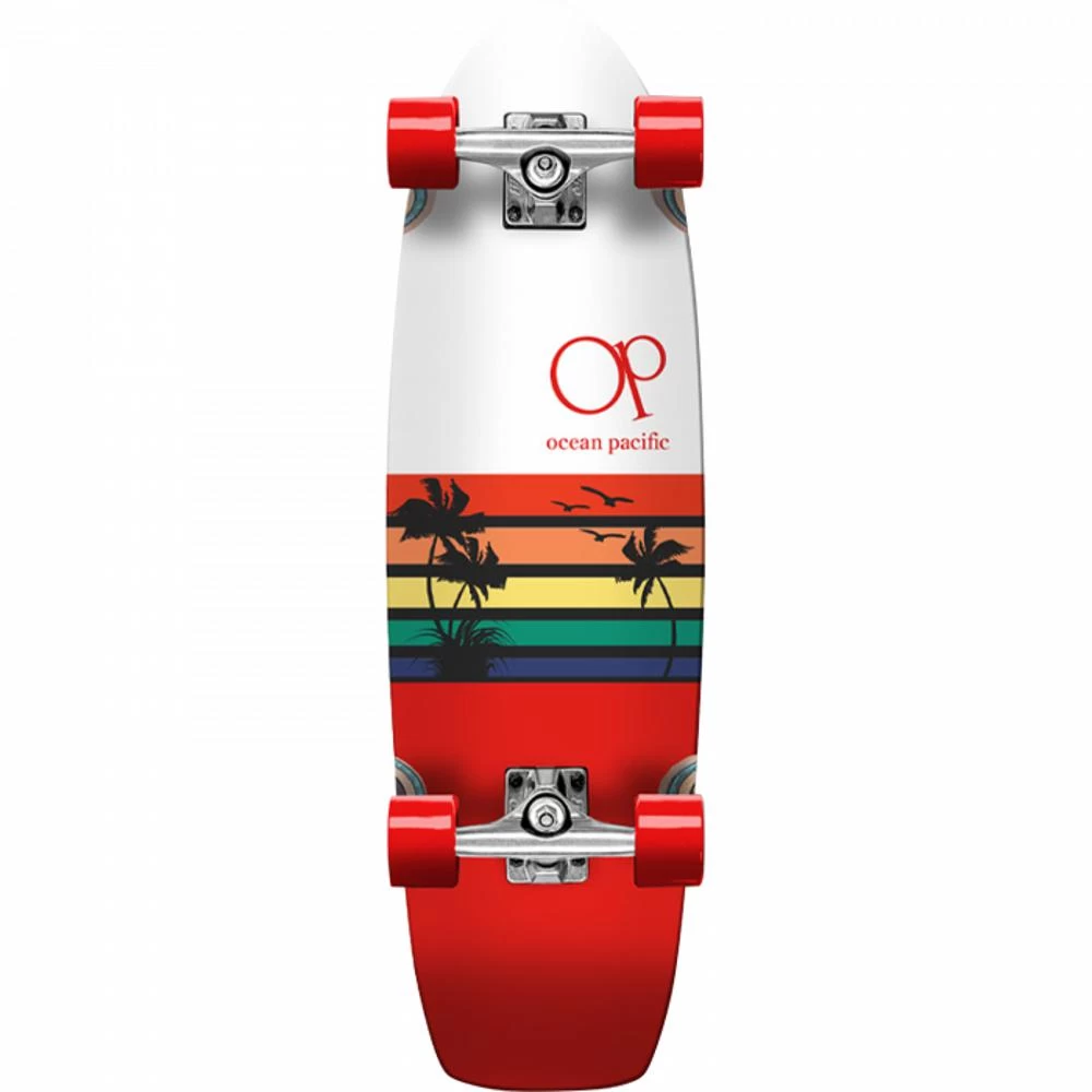 Ocean Pacific Sunset Cruiser White/Red 8.75" Cruiser