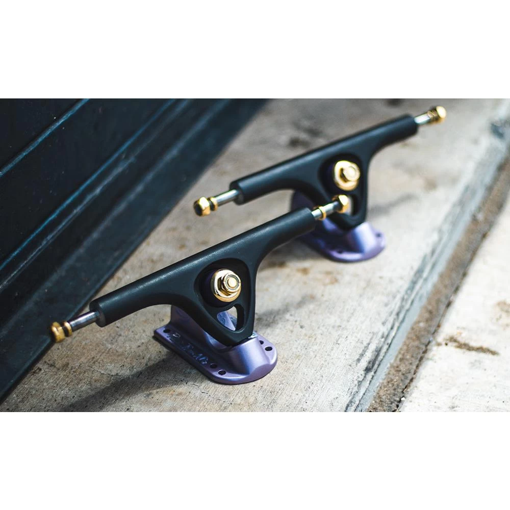 Paris V3 180mm 50° Mix-Ups Black/Purple Longboard Trucks | Set Of 2 - Image 2
