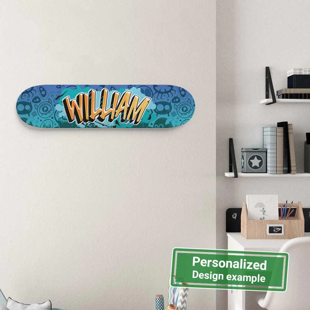 Personalized Fantastic Graffiti Doodle Skateboard Wall Art - Image 2