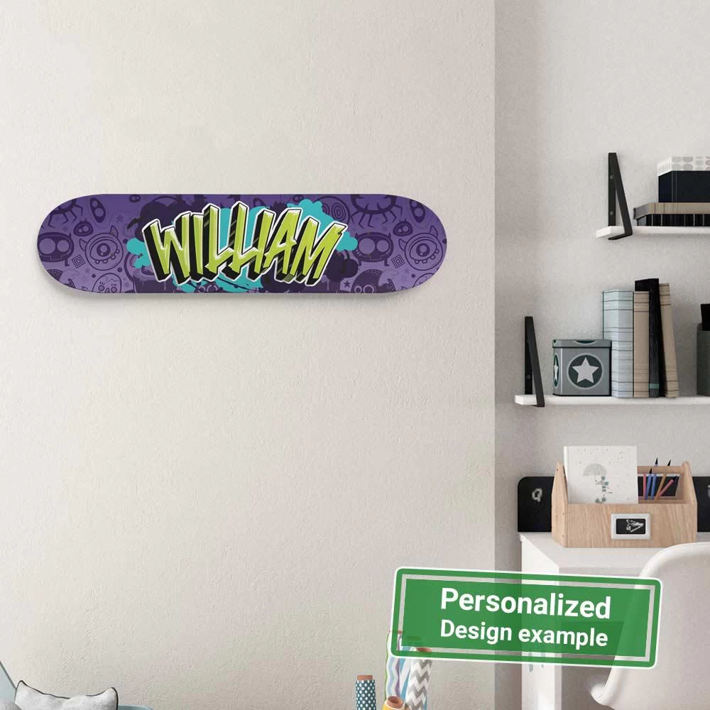 Personalized Fantastic Graffiti Doodle Skateboard Wall Art - Image 3