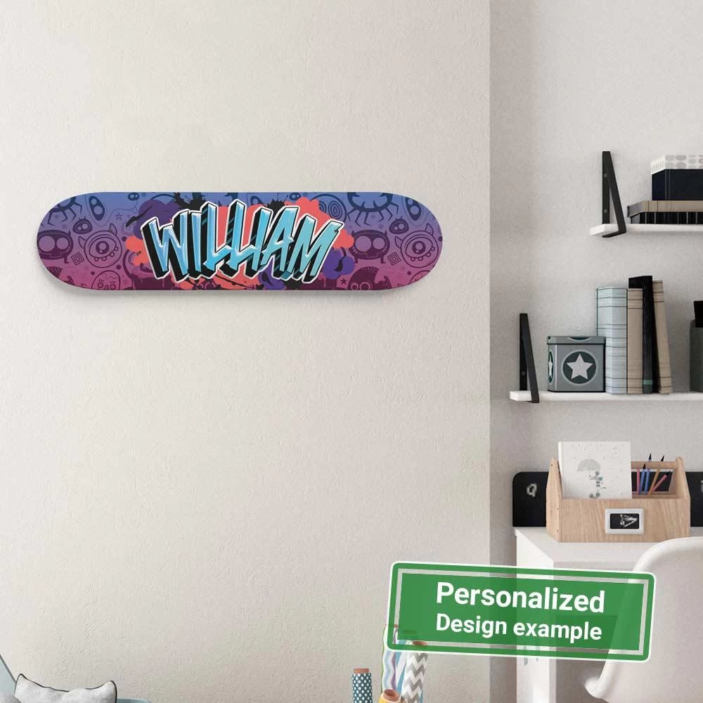 Personalized Fantastic Graffiti Doodle Skateboard Wall Art - Image 4