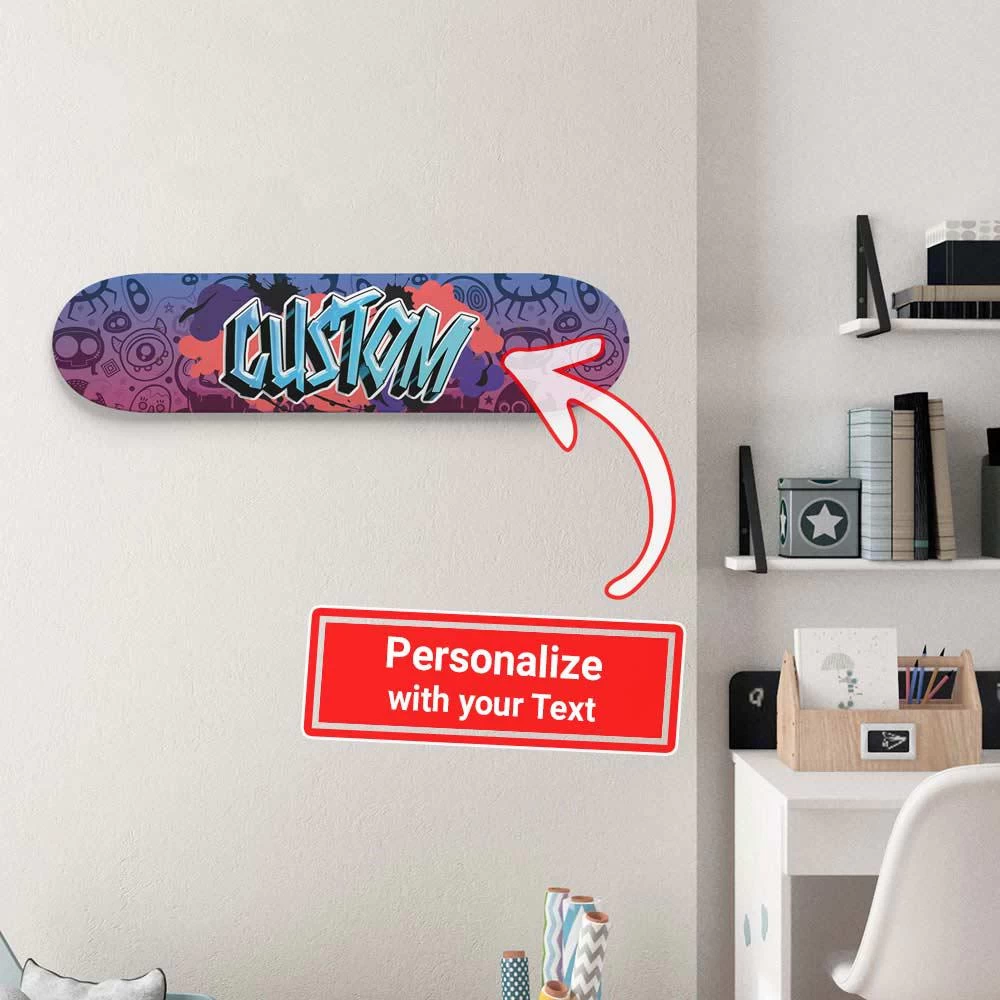Personalized Fantastic Graffiti Doodle Skateboard Wall Art - Image 5