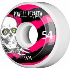 Powell Peralta Ripper 54mm White/Black/Pink Skateboard Wheels