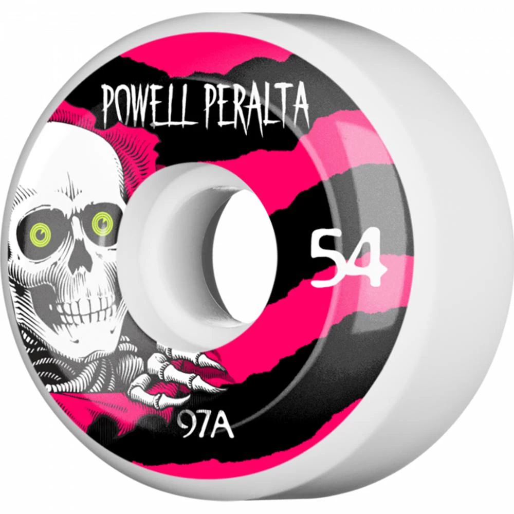 Powell Peralta Ripper 54mm White/Black/Pink Skateboard Wheels