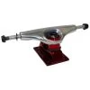 Punked 125mm - Chrome/Red Skateboard Trucks | Set Of 2