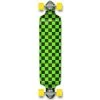 Punked Checker Green Drop Down Downhill Longboard