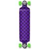 Punked Checker Purple Drop Down Downhill Longboard