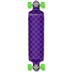 Punked Checker Purple Drop Down Downhill Longboard