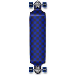 Punked Checkered Blue Drop Down Downhill Longboard