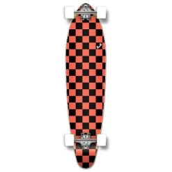 Punked Checkered Orange Kicktail 40" Longboard