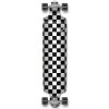 Punked Checkered Silver Drop Down Downhill Longboard