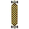 Punked Checkered Yellow Drop Down Downhill Longboard