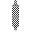 Punked Drop Down Longboard Deck - Checker White