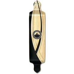 Punked Drop Down Longboard Deck - Crest Onyx