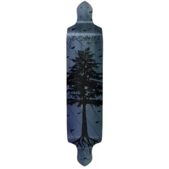 Punked Drop Down Longboard Deck - In The Pines : Blue