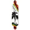 Punked Drop Down Longboard Deck - Palm City Rasta