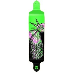 Punked Drop Down Longboard Deck - The Bird Green