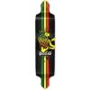 Punked Drop Down Rasta Longboard Deck