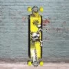 Punked Drop Down Skull Longboard 41 Inch Complete