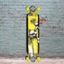 Punked Drop Down Skull Longboard 41 Inch Complete