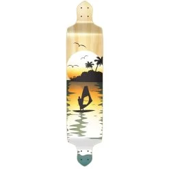 Punked Drop Down Surfer Natural Longboard Deck
