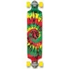 Punked Drop Down Tiedye Rasta Longboard Complete