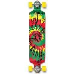 Punked Drop Down Tiedye Rasta Longboard Complete