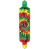Punked Drop Down Tiedye Rasta Longboard Deck